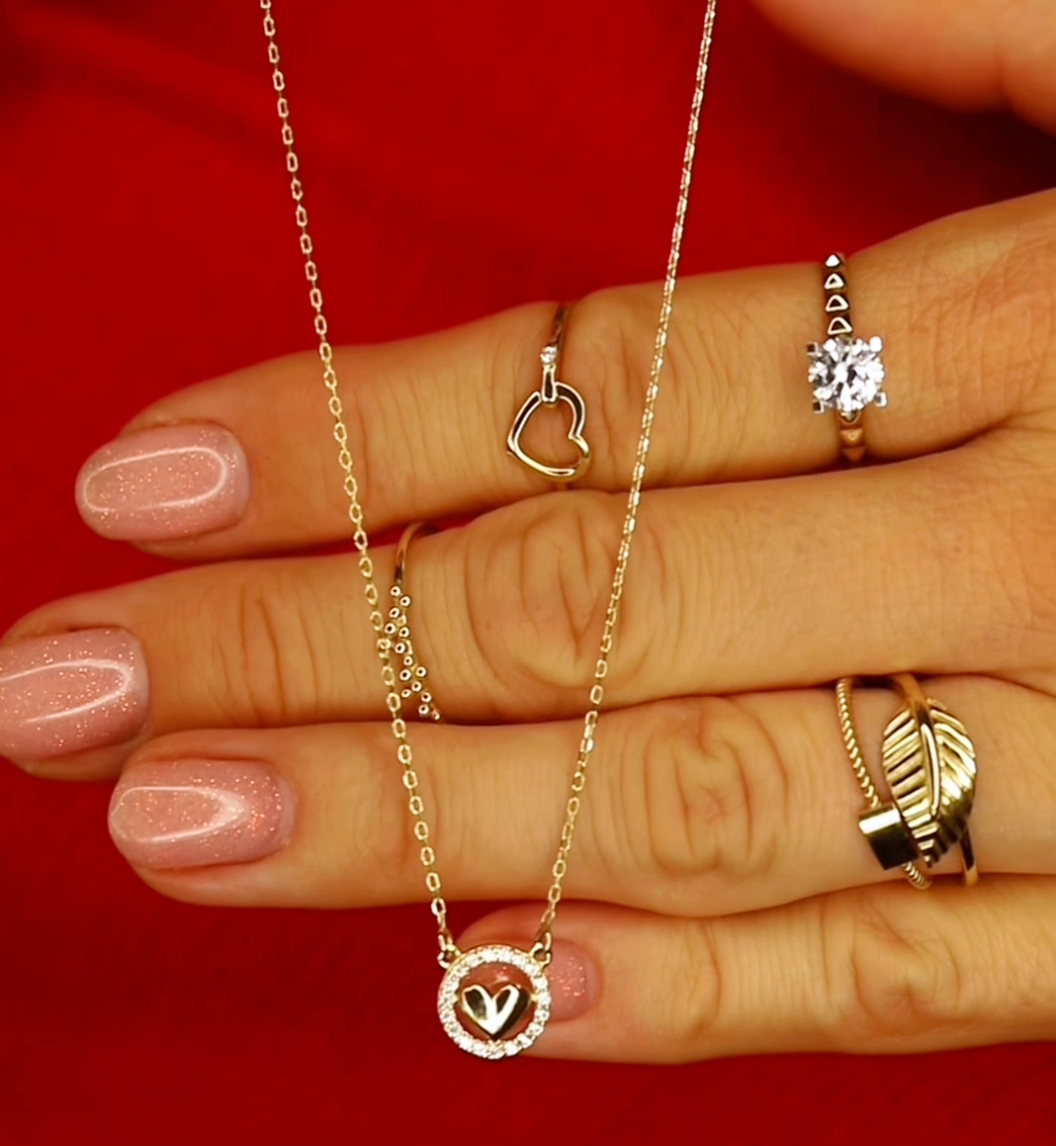 AMORE | Romantický zlatý prsteň 14K