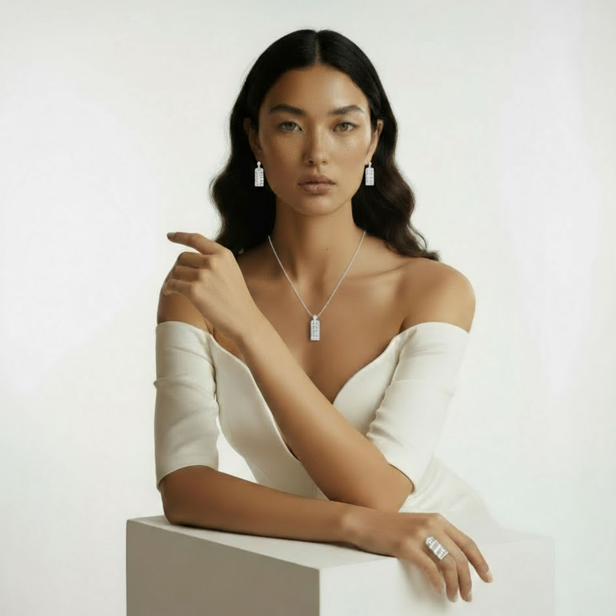 Luxusný náhrdelník LUMEN z 14-karátového bieleho zlata – symbol svetla a elegancie live style