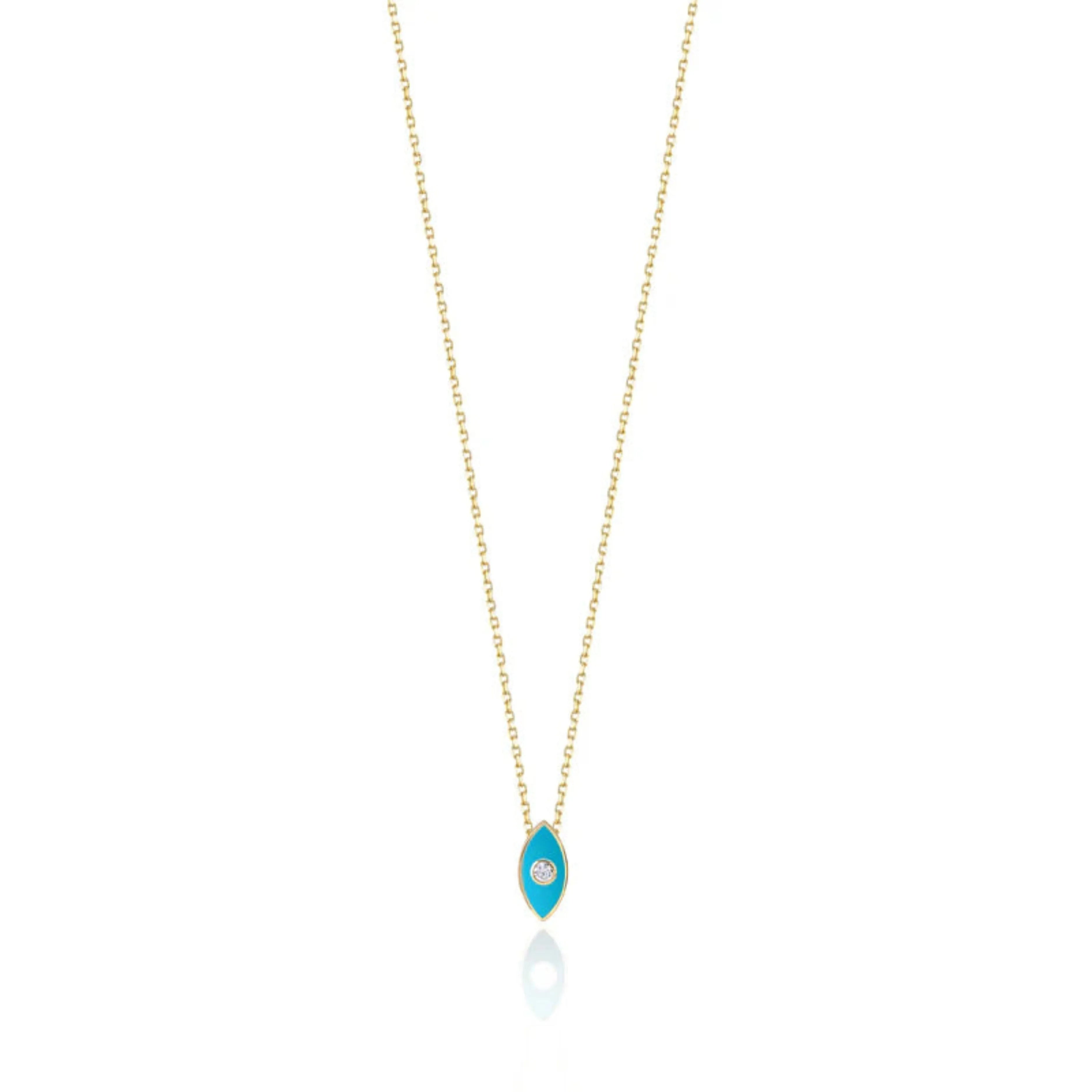 SERENA | Gold necklace with eye and enamel finish made of gold
