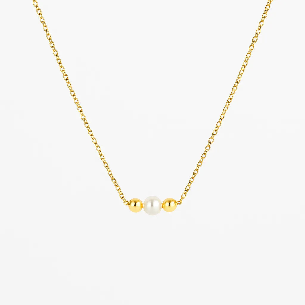 Náhrdelník CREYO PERLA zo 14K zlata s centrálnou perlou