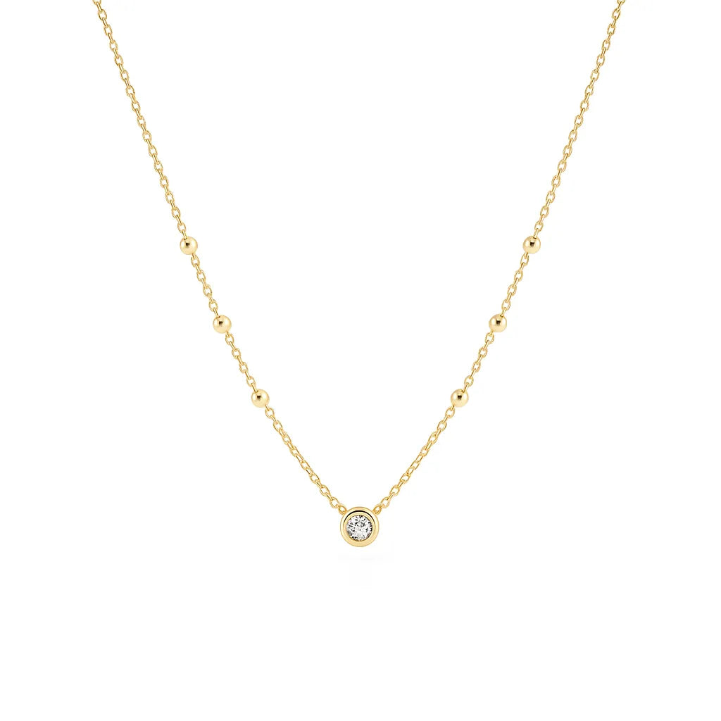 Náhrdelník CREYO STELLA LUX zo 14K zlata so zirkónom
